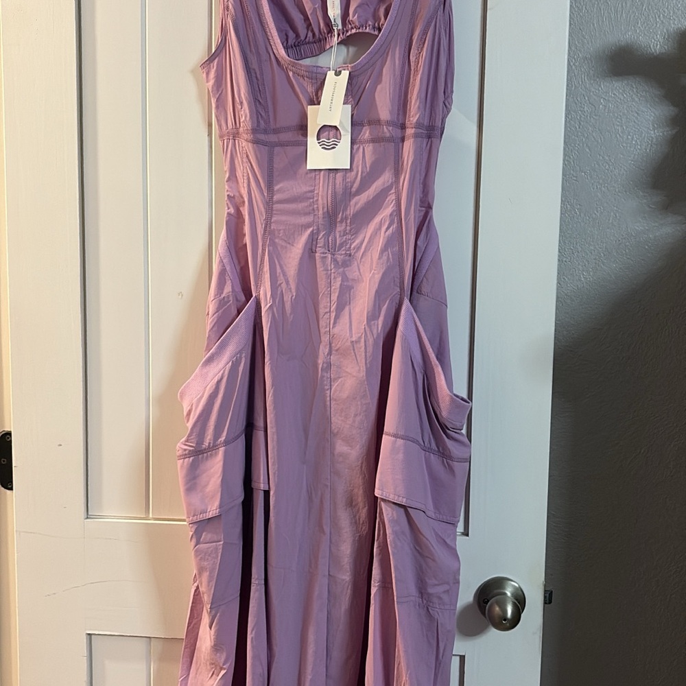 Anthropologie Lavender Backless Dress
